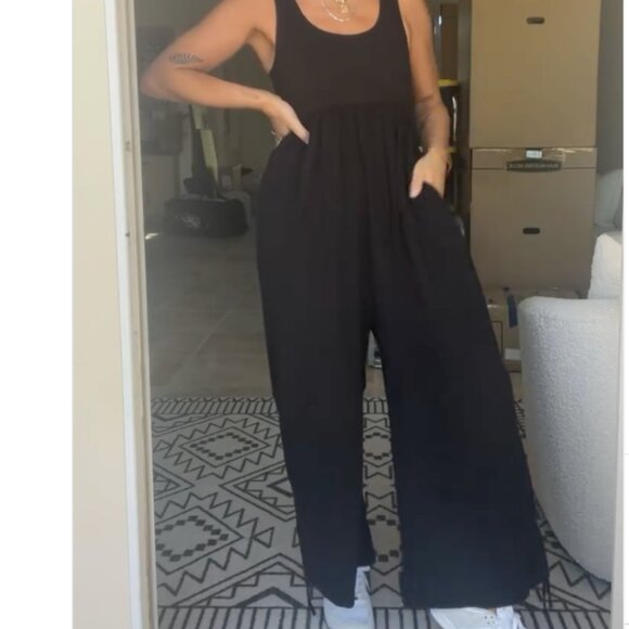 Smash + Tess Black Jumpsuit Oversized xs - Picture 2 of 3